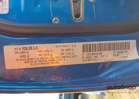 2015 Dodge Dart Sxt из США, поврежденный, VIN 1C3CDFBB0FD351628